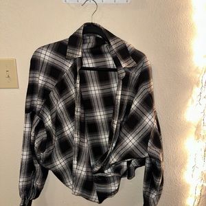 Plaid cross flannel